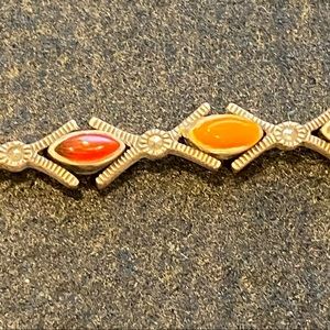 Turkish silver semiprecious stone bracelet